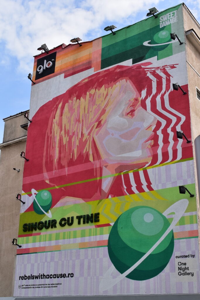alone with you glo street art Bucharest