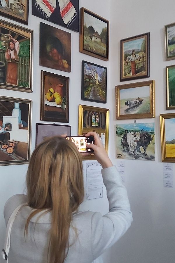 Art-lover in art exhibition