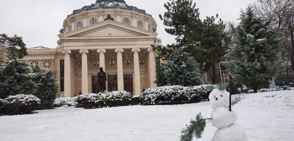 Romanian Athenaeum in winter