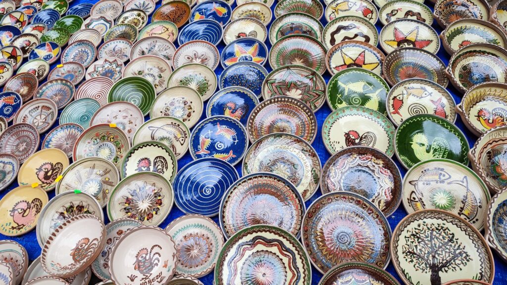 ceramic plates at Peasant Museum Bucharest