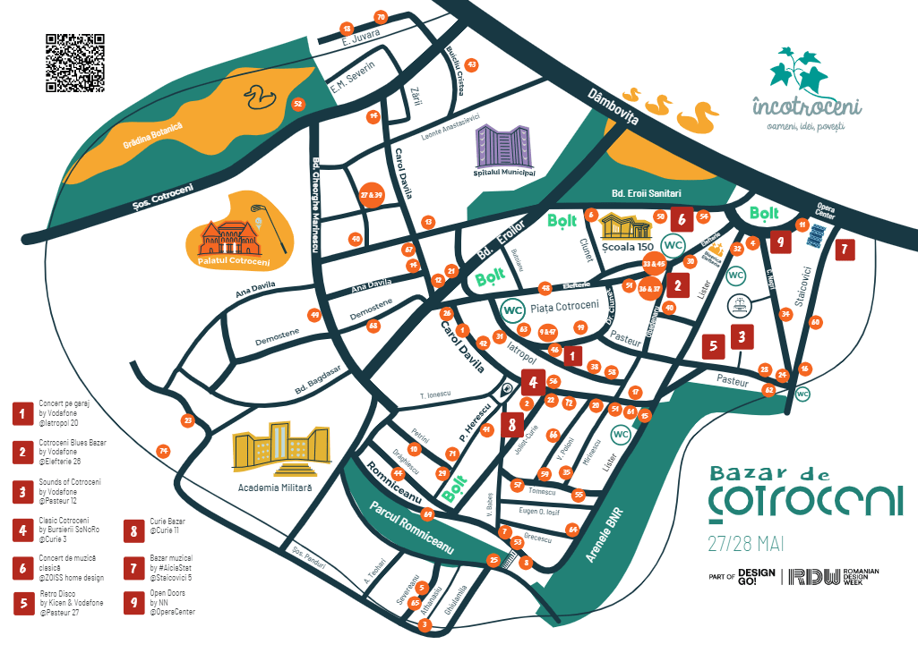 Harta Bazar de Cotroceni - Map of Cotroceni Bazaar
