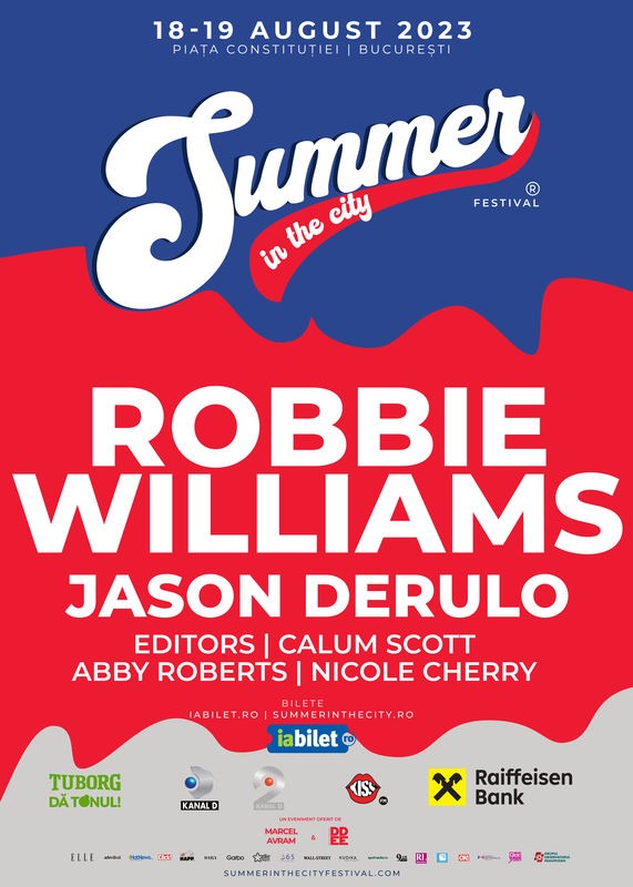 Robbie Williams, Jason Derulo Come to Bucharest for Summer In The City