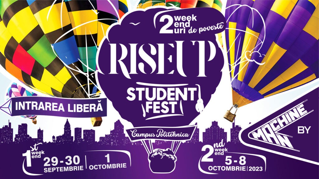 Banner at the RiseUP Student Fest Bucharest