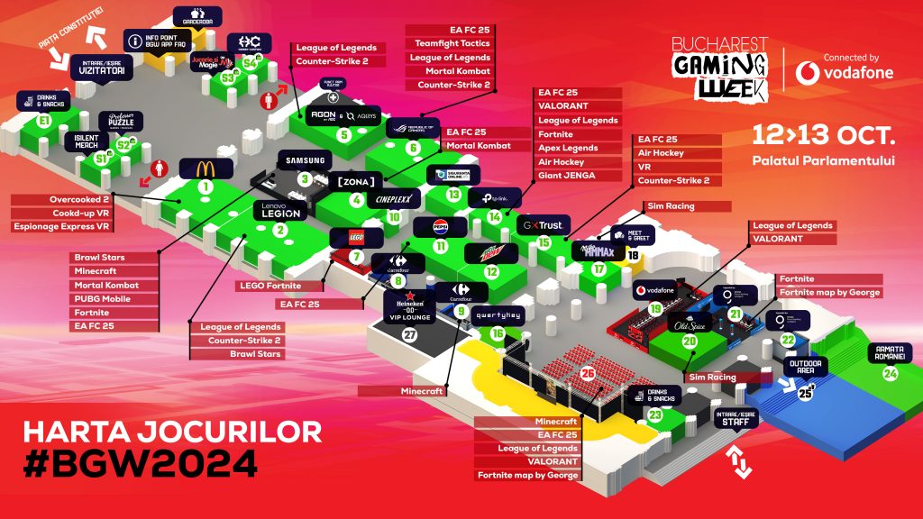 Bucharest Gaming Week interactive map