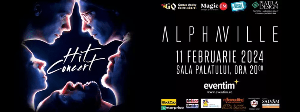 Alpha Ville poster for concert in Bucharest