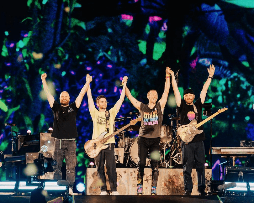 Coldplay on stage