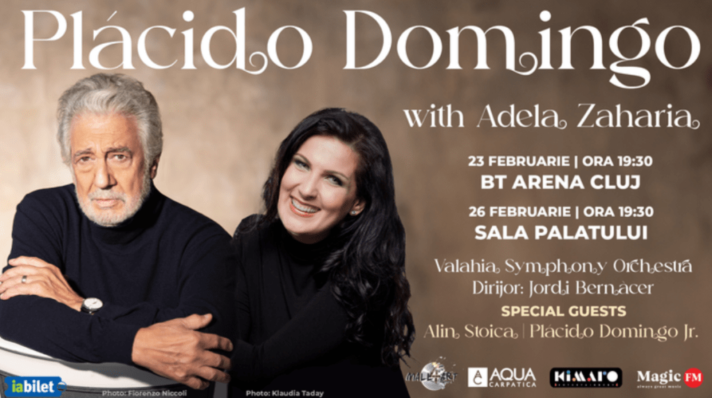 Placido Domingo poster for the concert in Bucharest 