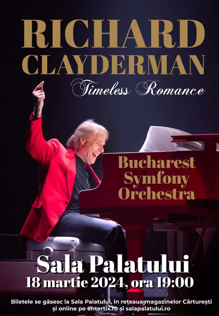 Richard Clayderman concert in Bucharest 2024 poster