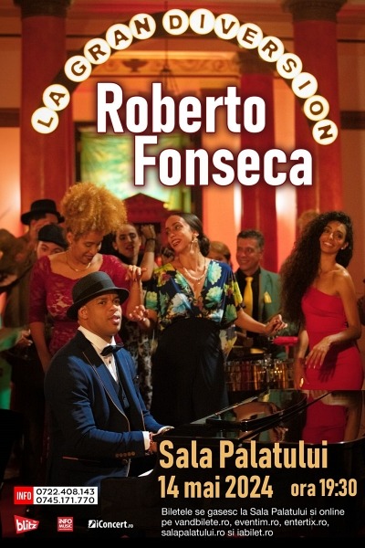 Roberto Fonseca poster for the concert in Bucharest 2024