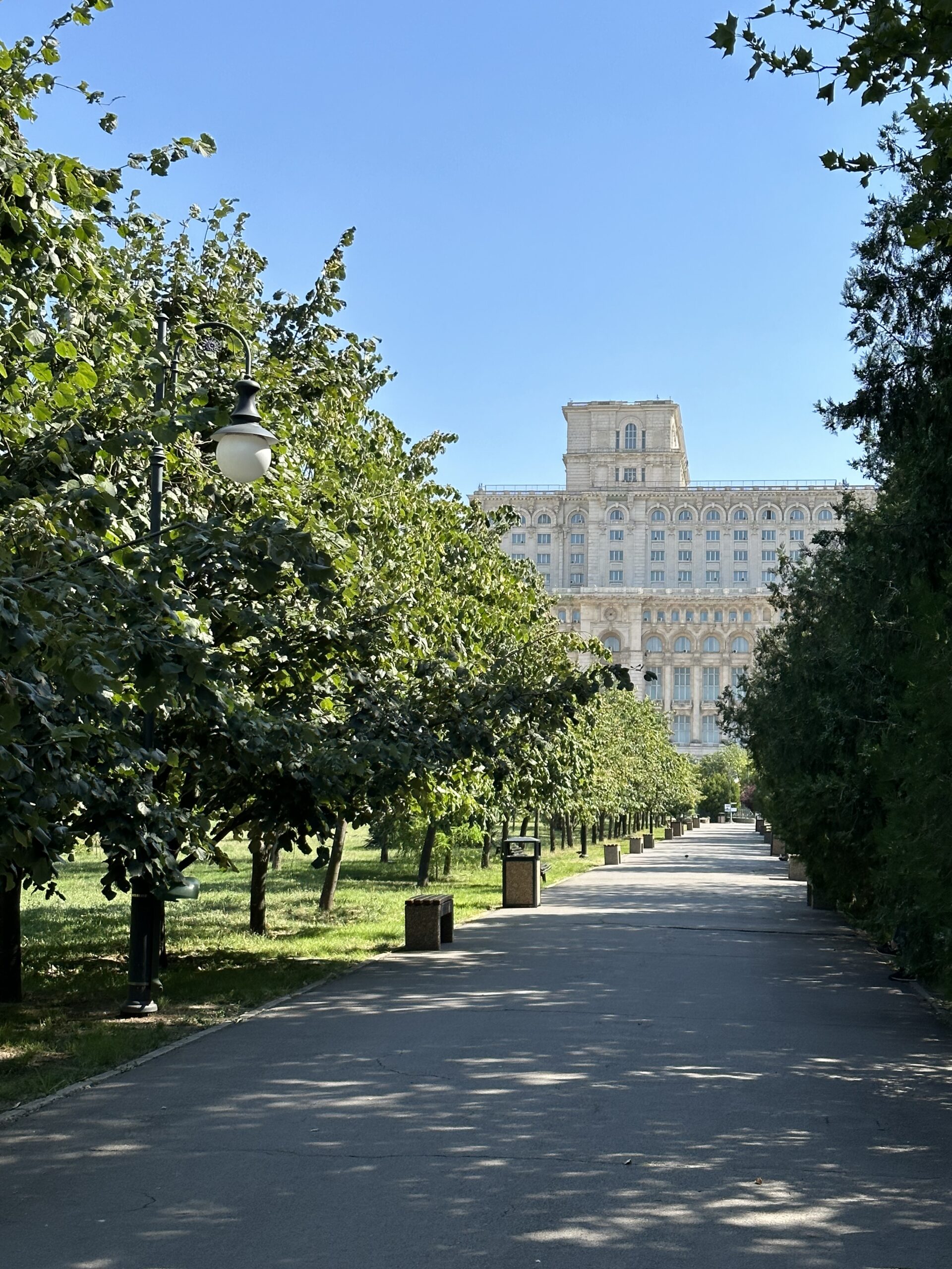 Parliament of Palace Bucharest view from Izvor Park