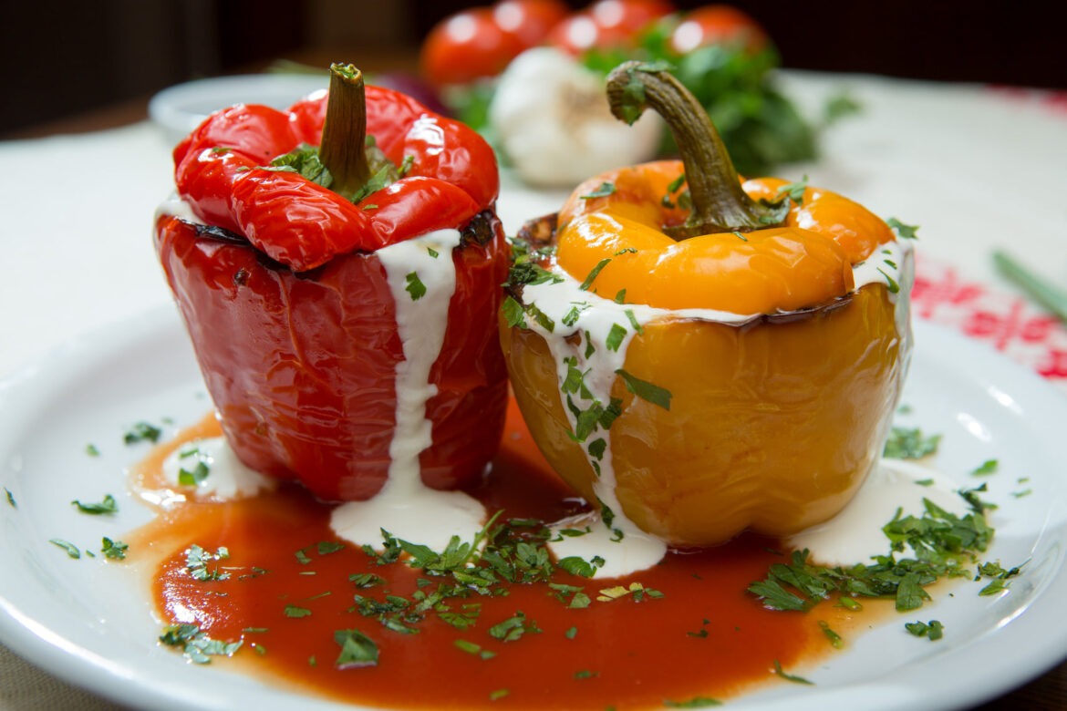 Stuffed peppers at Nicoresti Restaurant