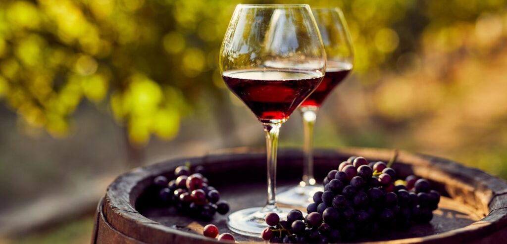 grapes and glasses