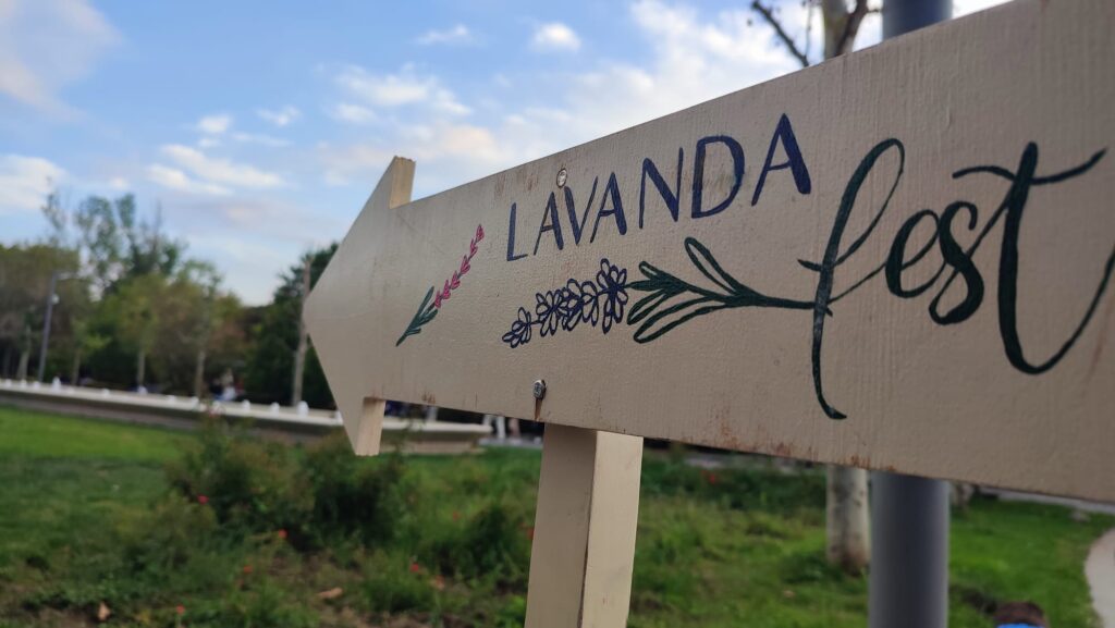 Lavanda Fest Bucharest sign