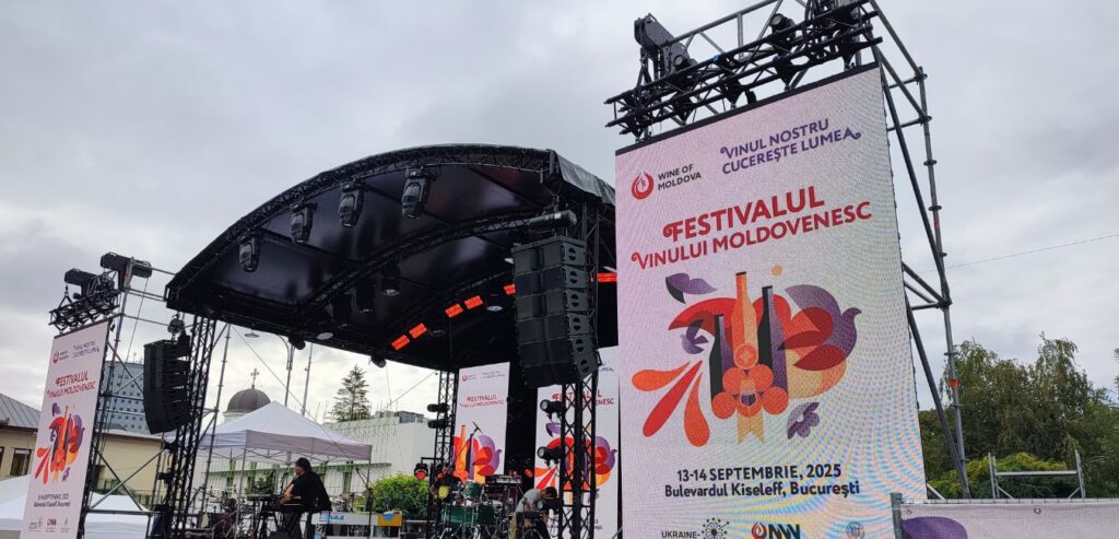 Stage at the Moldovan Wine Festival Bucharest 2025