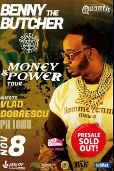 Benny the Butcher concert Bucharest 2026