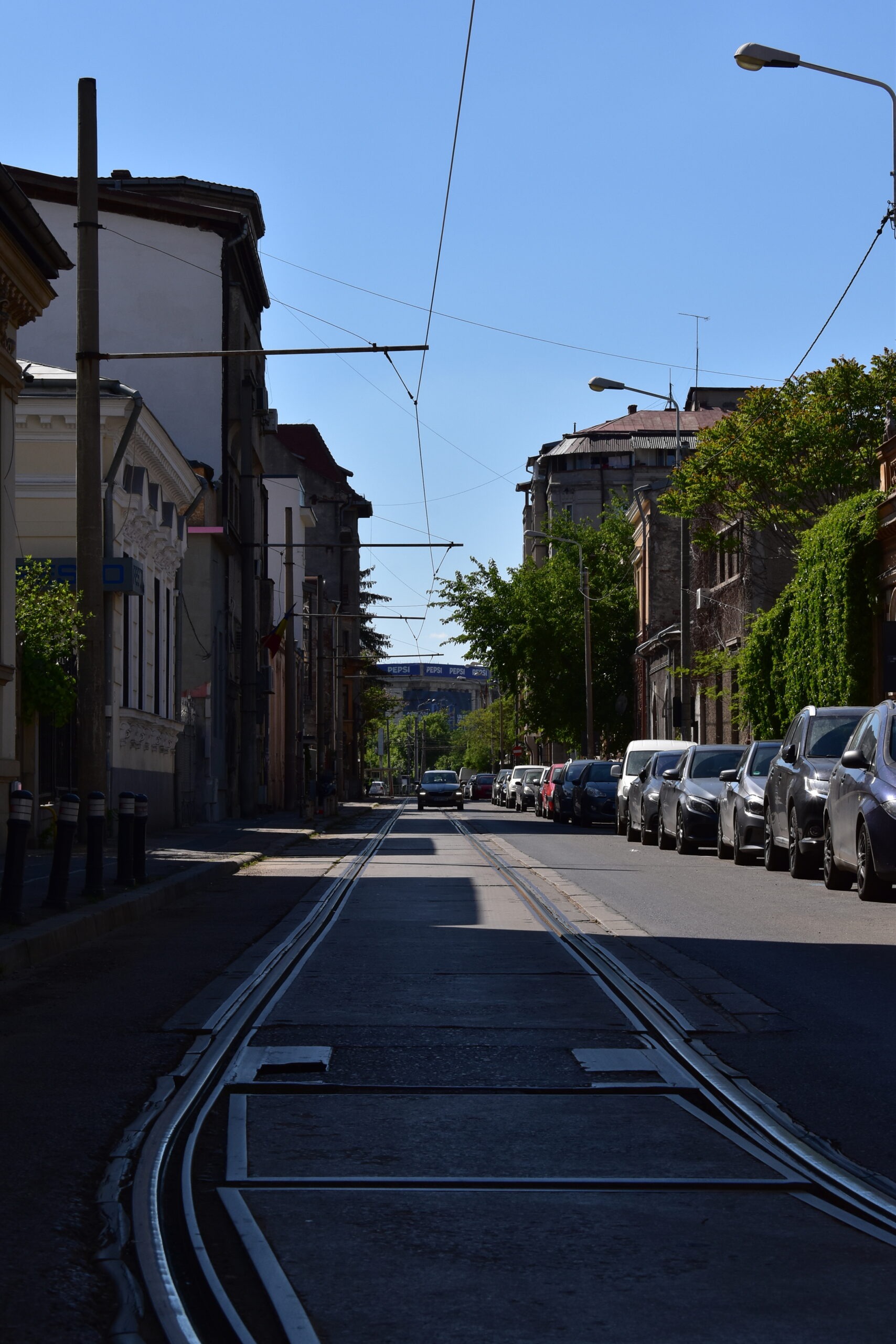 tram line in Bucharest tram line in Bucharest